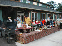 Community cookout on the Common House patio