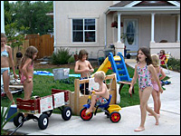 Half a dozen children playing